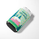 Happy Campers Glamping Trailer Can or Bottle Hugger Cooler Sleeve for Standard 12 oz Cans, Insulated Foam Beer & Soda Can Hugger Reusable