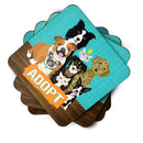 Adopt Pets Adoption Coasters - Set of 4 Lightweight Foam, Absorbent Drink Coasters VHA3007FC
