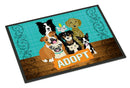 Adopt Pets Adoption Doormat Indoor Outdoor 18H X 27W Front Door Mat Rugs for Entryway, Non Slip Washable