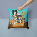 Adopt Pets Adoption Throw Pillow - 14x14 Decorative Pillow – Art for Your Home & Patio VHA3007PW1414