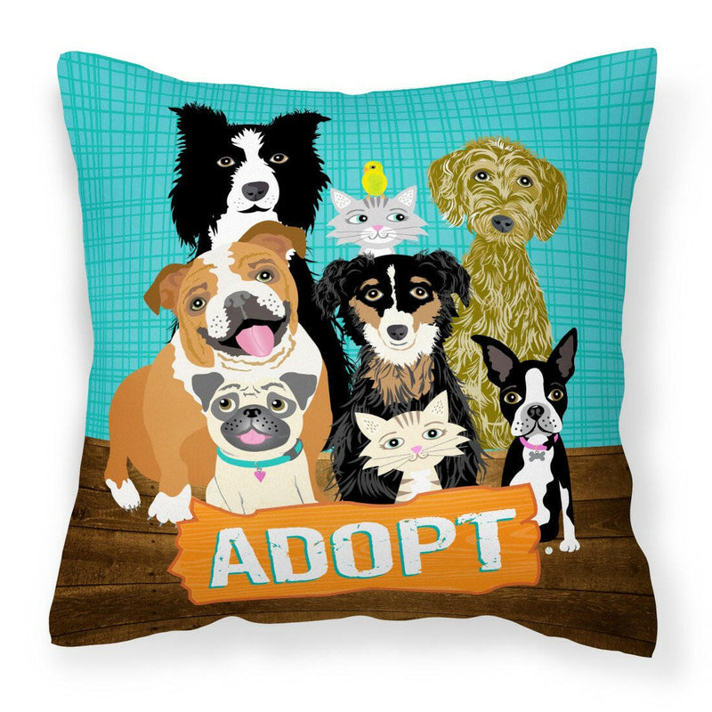 Adopt Pets Adoption Canvas Decorative Pillow VHA3007PW1414