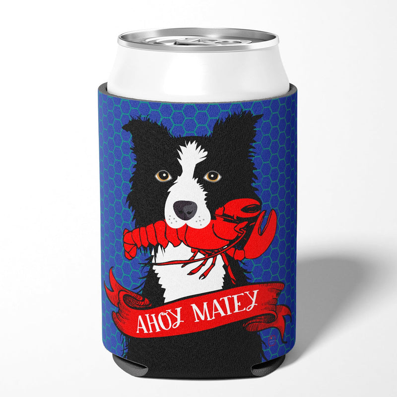 Ahoy Matey Nautical Border Collie Can or Bottle Hugger VHA3011CC