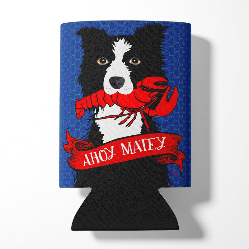 Ahoy Matey Nautical Border Collie Can or Bottle Hugger VHA3011CC