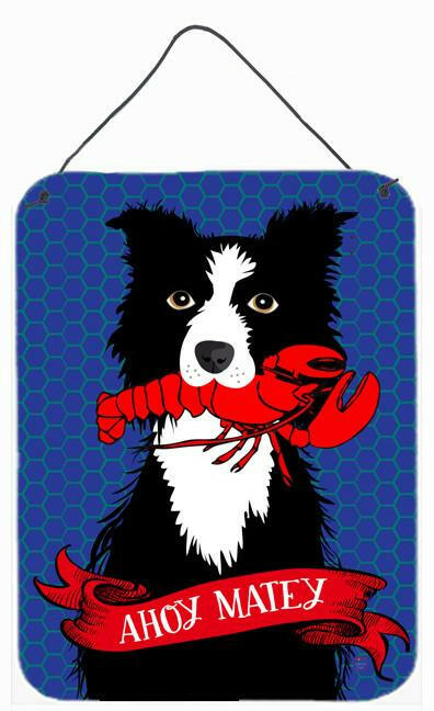 Ahoy Matey Nautical Border Collie Wall or Door Hanging Prints VHA3011DS1216