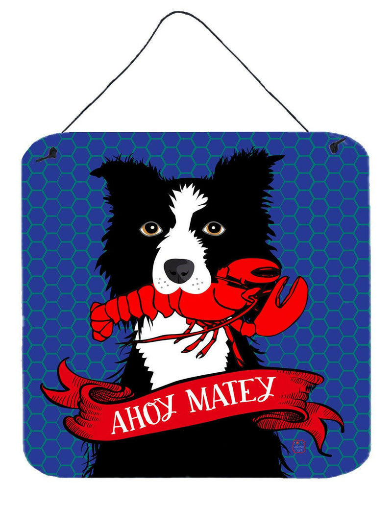 Ahoy Matey Nautical Border Collie Wall or Door Hanging Prints VHA3011DS66