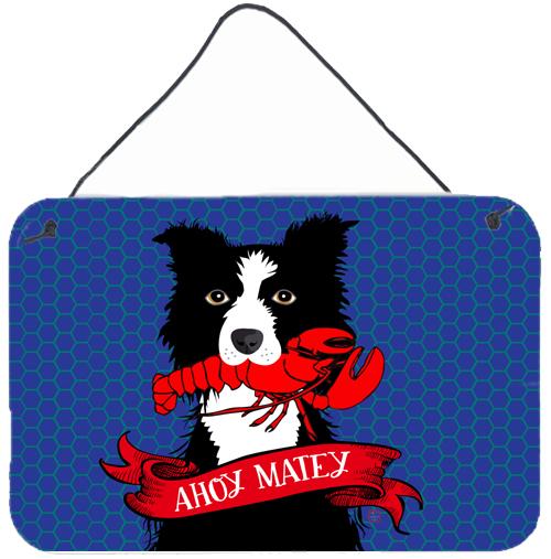 Ahoy Matey Nautical Border Collie Wall or Door Hanging Prints VHA3011DS812