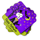 Happy Halloween Skeleton Foam Coasters Set of 4 Cup Coasters for Indoor Outdoor, Tabletop Protection, Anti Slip, Mouse pad Material