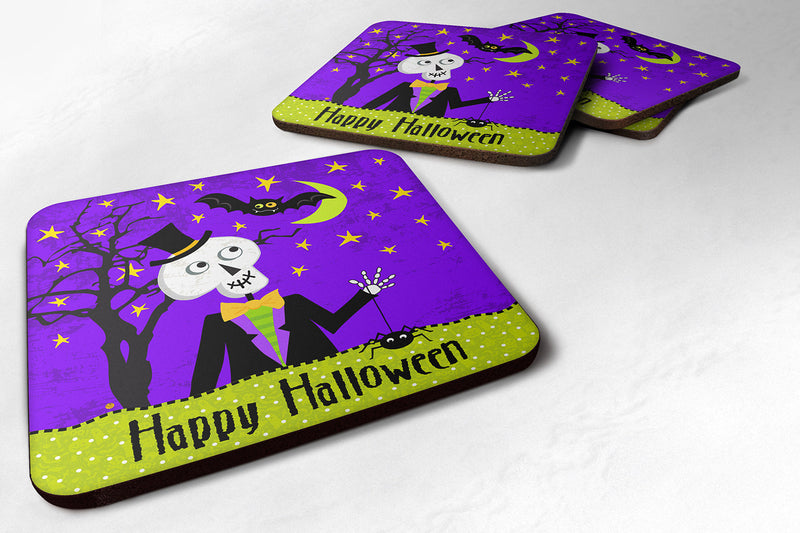 Happy Halloween Skeleton Foam Coaster Set of 4 VHA3014FC