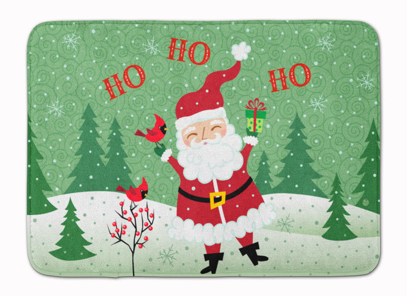 Merry Christmas Santa Claus Ho Ho Ho Machine Washable Memory Foam Mat VHA3016RUG