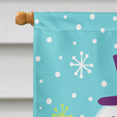 Christmas Snowman Let it Snow House Flag 28x40 Porch Sleeve Pole Decorative Outside Yard Banner Artwork Wall Hanging, Polyester