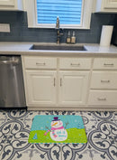 Christmas Snowman Let it Snow Memory Foam Kitchen Mat Machine Washable Anti-Fatigue Cushion Comfort Bath or Kitchen Rug