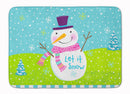 Christmas Snowman Let it Snow Memory Foam Kitchen Mat Machine Washable Anti-Fatigue Cushion Comfort Bath or Kitchen Rug