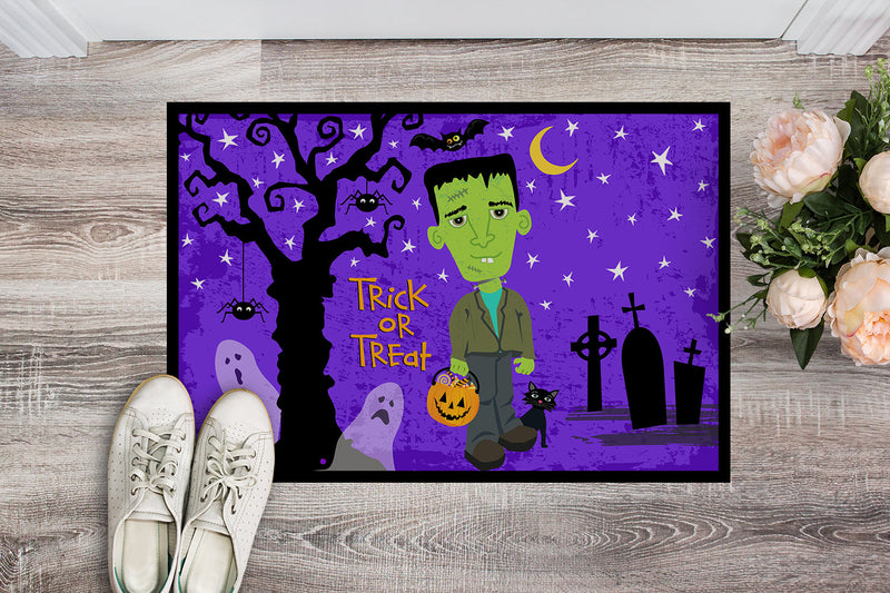 Halloween Frankie Frankenstein Indoor or Outdoor Mat 18x27 VHA3021MAT