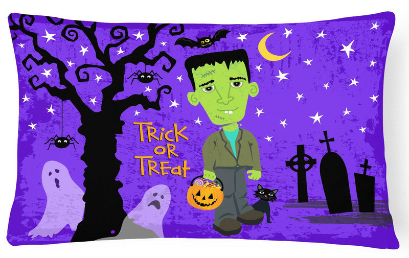 Halloween Frankie Frankenstein Canvas Fabric Decorative Pillow VHA3021PW1216