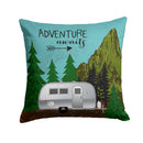 Airstream Camper Adventure Awaits Throw Pillow - 14x14 Decorative Pillow – Art for Your Home & Patio VHA3022PW1414