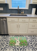Easter Bunny Rabbit Memory Foam Kitchen Mat Machine Washable Anti-Fatigue Cushion Comfort Bath or Kitchen Rug