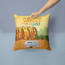 Airstream Camper Camping Wander Throw Pillow - 14x14 Decorative Pillow – Art for Your Home & Patio VHA3026PW1414