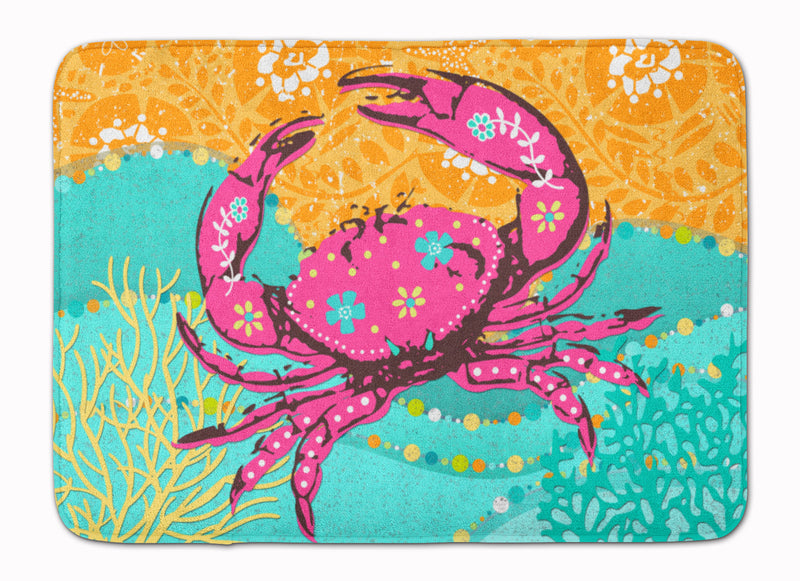 Coastal Pink Crab Machine Washable Memory Foam Mat VHA3028RUG