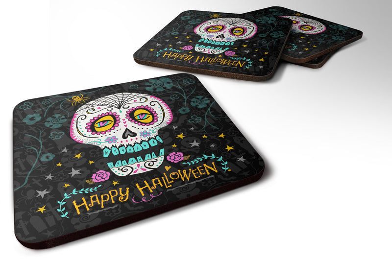 Happy Halloween Day of the Dead Foam Coaster Set of 4 VHA3035FC