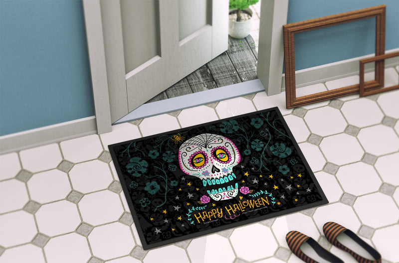 Happy Halloween Day of the Dead Indoor or Outdoor Mat 24x36 VHA3035JMAT