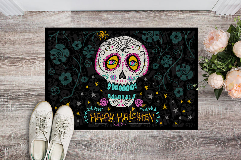 Happy Halloween Day of the Dead Indoor or Outdoor Mat 18x27 VHA3035MAT