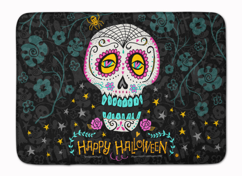 Happy Halloween Day of the Dead Machine Washable Memory Foam Mat VHA3035RUG