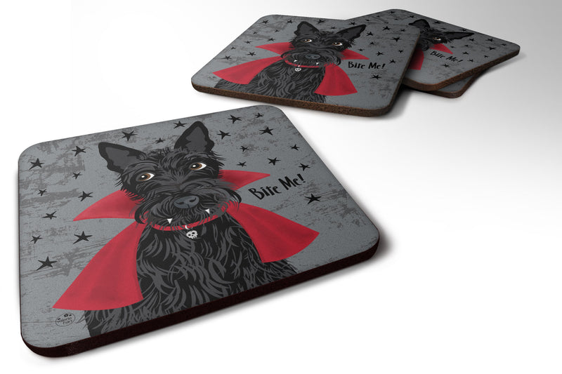 Halloween Vampire Scottie Foam Coaster Set of 4 VHA3037FC