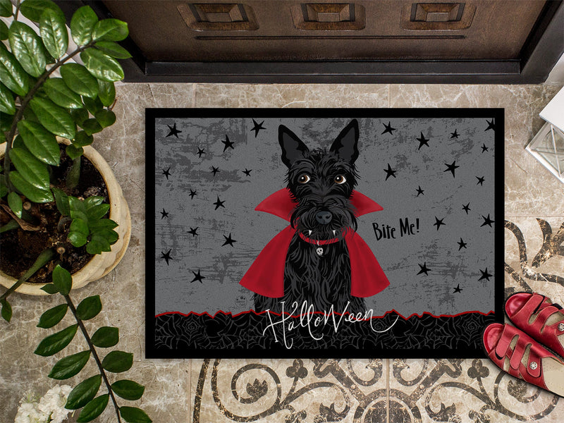 Halloween Vampire Scottie Indoor or Outdoor Mat 18x27 VHA3037MAT