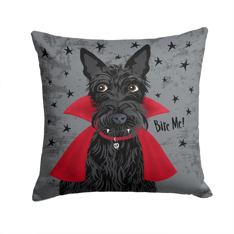 Halloween Vampire Scottie Fabric Decorative Pillow VHA3037PW1414