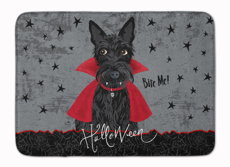 Halloween Vampire Scottie Machine Washable Memory Foam Mat