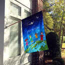 Peace on Earth House Flag 28x40 Porch Sleeve Pole Decorative Outside Yard Banner Artwork Wall Hanging, Polyester