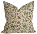 Vine Print Pillow Cover in Green