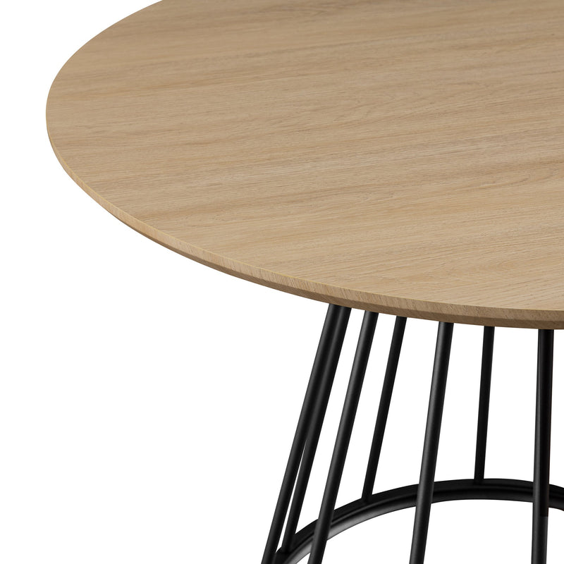 Vivian Modern Round Dining Table with Metal Base