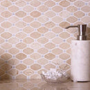 Buff Beige 12x12 Polished Octagon Crema Marfil Eastern White Mosaic Tile (5 pack, 5.08 sq ft/case) - Sample