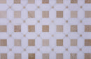 White Beige 12x12 Polished Multi-shaped Thassos Crema Marfil Mosaic Tile (5 pack, 5.17 sq ft/case) - Sample
