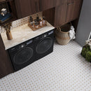 White Beige 12x12 Polished Multi-shaped Thassos Crema Marfil Mosaic Tile (5 pack, 5.17 sq ft/case) - Sample