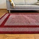 Alfa Rich Red Burgundy Washable Area Rugs for Living Room Bedroom Kitchen Dining Cotton Rug