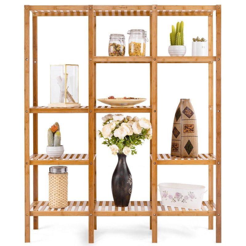 Eco-Friendly Bamboo 4-Shelf Bookcase Storage Rack, photo 3 of 5