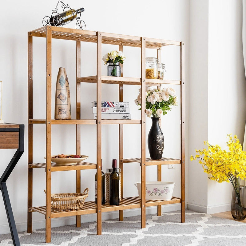 Eco-Friendly Bamboo 4-Shelf Bookcase Storage Rack, photo 5 of 5
