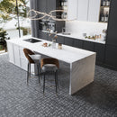 Charcoal Gray Black 12x12 Honed Basketweave Terrazzo Marble Mosaic Tile (5 pack, 5.08 sq ft/case) - Sample