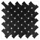 Eastern Black White 11x11 Honed Basketweave Marble Mosaic Tile (5 pack, 4.2 sq ft/case) - Sample