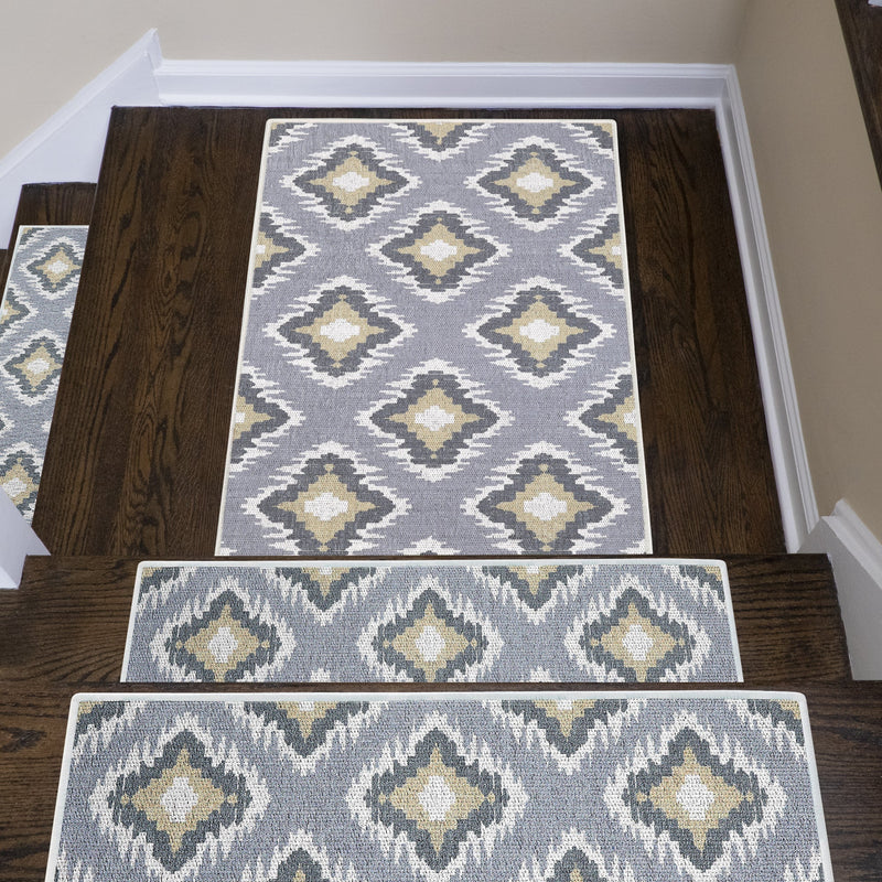 Sussexhome Tetra Multi Collection 2 x 3 Foot Heavy Duty Low Pile  Landing Rug Runner