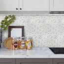 Cotton White 12x12 Matte Glossy Hexagon Recycled Glass Mosaic Tile (5 pack, 4.92 sq ft/case)