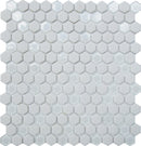 Cotton White 12x12 Matte Glossy Hexagon Recycled Glass Mosaic Tile (5 pack, 4.92 sq ft/case)
