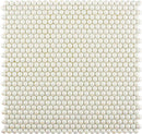 Parchment White 12x12 Glossy Iridescent Penny Round Recycled Glass Mosaic Tile (10 pack, 11.11 sq ft/case)