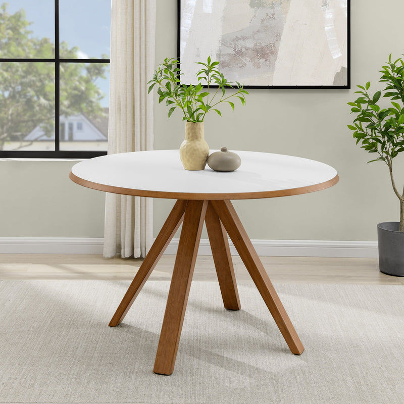 Mid-Century Modern Minimal Round Dining Table