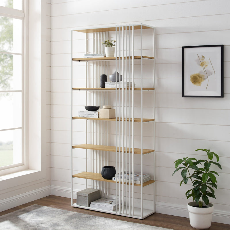 Vulcan 79" Minimalist Open Slat Bookshelf