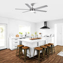 60" Volga DC Motor 6 Blades Modern Downrod Mount Ceiling Fan with Remote Control