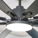 72 Inch Elbe Modern Downrod Mount Ceiling Fan with Light and Remote Control