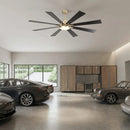72 Inch Elbe Modern Downrod Mount Ceiling Fan with Light and Remote Control